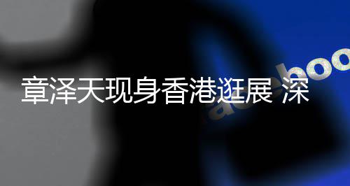 天现港逛章泽展 配金腰带优雅大气黑裙礼服身香深V