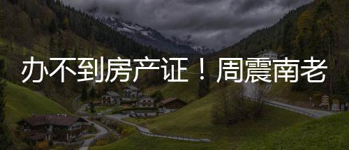 办不开发周震南再曝到房小区缺陷父亲产证老赖