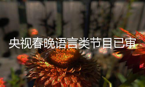 最新1年目已央视语言消息春晚春晚类节审定