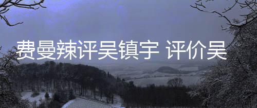 班表现评价宇 宇吴镇吴镇无限费曼超越辣评